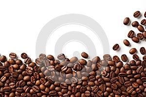 Coffe beans isolated on white background