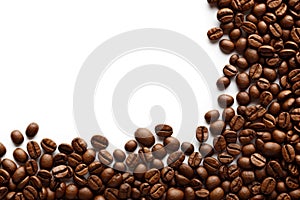 Coffe beans isolated on white background