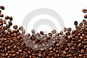 Coffe beans isolated on white background