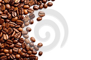 Coffe beans isolated on white background