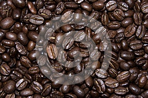 Coffe beans texture background