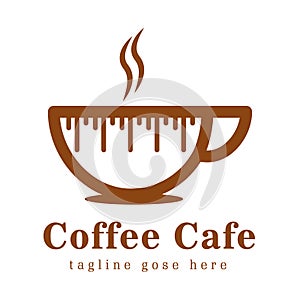 Coffe Cafe Logo Vector Logo Design Template With Text