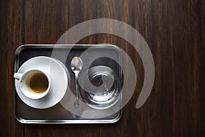 Coffe Cup Tray Refreshment Concept