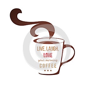 Coffe cup with type design