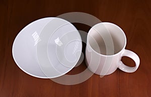 Coffe mug and plate