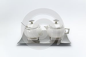 Coffe set for sugar and milk