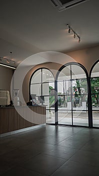 Coffe shop in morning shine