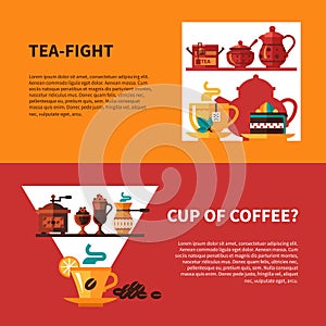 Coffe and Tea 2 Banners Design