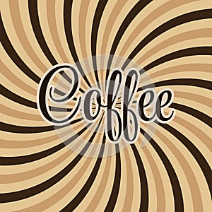 Coffee abstract hypnotic background. vector