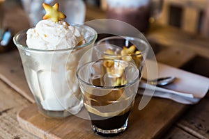 Coffee Affogato, Espresso coffee.