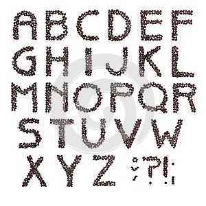 Coffee alphabet