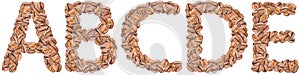 Coffee Alphabet Letters A-E