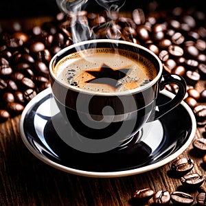 coffee americano , italian style diluted coffee hot beverage drink