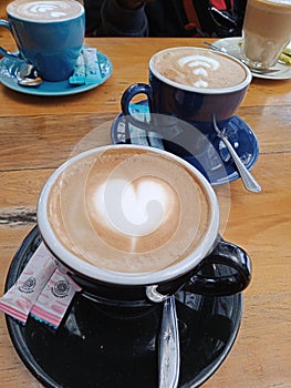 Coffee art from resto shop photo