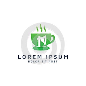 Coffee and ax negative space logo design