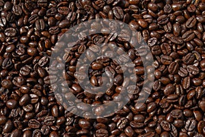 Whole bean coffee background medium roast organic equitable import food beverage photo