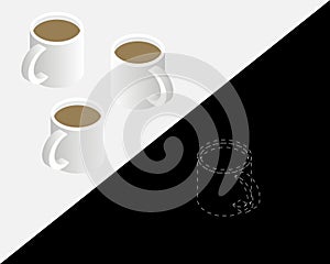 coffee badging which an employee shows up at the office in the morning, grabs a cup of coffee and disappear after photo