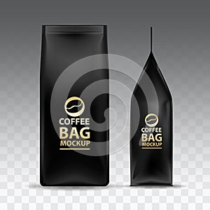 Coffee Bag Mockup Packaging Vector illustration