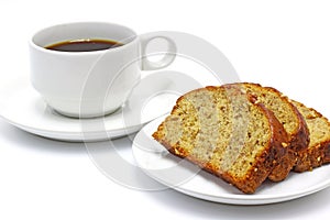 Coffee and banana bread