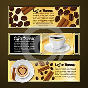 Coffee banners horizontal