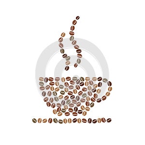 Coffee bean design menu background