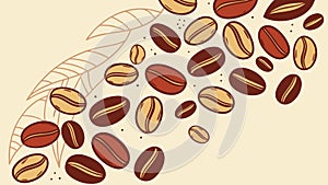 Coffee Bean Energy Pattern: Aromatic Culinary Design, vector design Generative AI