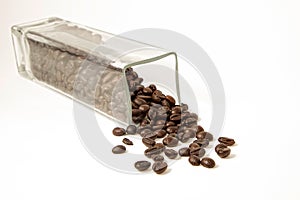 Coffee bean in glass jar