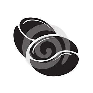 Coffee bean icon, vector illustration.