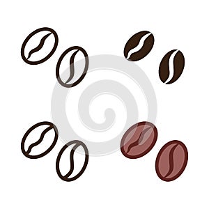 Coffee bean icon vector illustration
