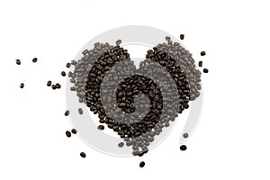 Coffee bean isolated on white background