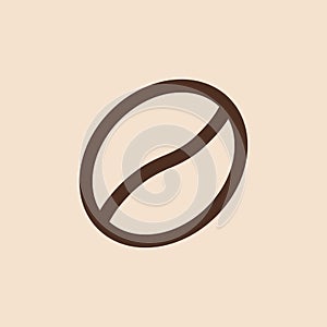 Coffee bean outline icon, modern minimal flat design style, line vector symbol