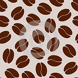 Coffee Bean Seamless Pattern.