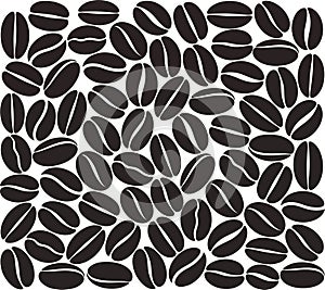 Coffee bean set. Isolated coffe beans on white background