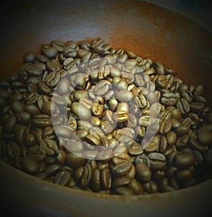 Coffee beans.