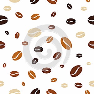 Coffee beans abstract pattern background. Coffee Bean Seamless Pattern Vector