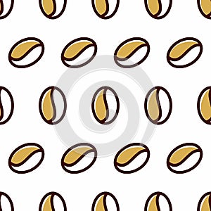 coffee beans abstract seamless pattern. background coffee beans seamless pattern.