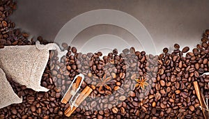 Coffee beans background