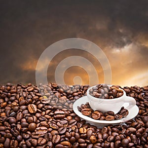 Coffee beans background