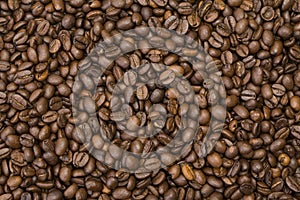 Coffee beans background