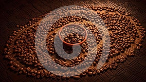 Coffee Beans Background, Image Ai Generated