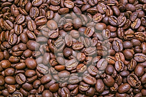 Coffee beans background, texture