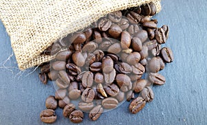 Coffee beans in a bag