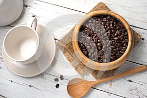 Coffee beans in a bowl