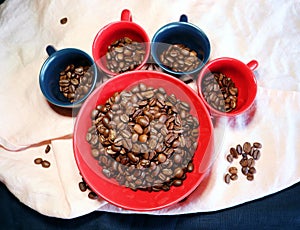 Coffee beans in a bowl