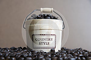 Coffee beans with casks