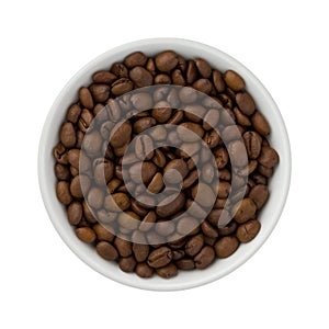 Coffee Beans in a Ceramic Bowl