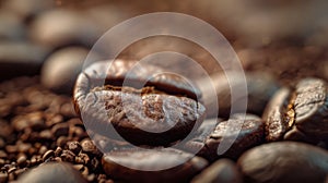 The Coffee Beans Closeup.AI generated image