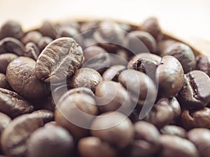 Coffee beans closeup background