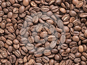 Coffee beans closeup background