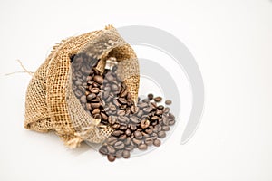 Coffee beans in Cloth bag